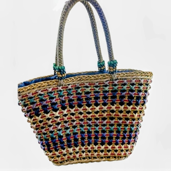 Sun 'N' Sand Handbags - VINTAGE Sun 'n' Sand Woven Tote Bag